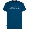 Pánske tričko Icebreaker Men Merino 150 Tech Lite SS Tee The Peaks Veľkosť: M / Farba: modrá