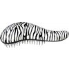 Detangler Zebra White rozčesávacia kefa na vlasy s rukoväťou