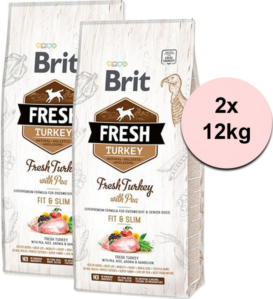 Brit Fresh Turkey with Pea Adult Fit & Slim 2 x 12 kg