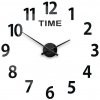 ModernClock Nástenné samolepiace hodiny Amadeus Time 75 cm čierne