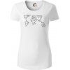 Geometria - svet - Dámske tričko z organickej bavlny Origin (GOTS) - 2XL ( Biela )