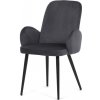 Autronic, Jedálenská stolička, sivá, zamatová, látka, DCL-X7129 GREY2