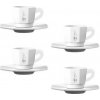 Bialetti šálků s podšálky Perfetto Moka 4 x bílé 75 ml