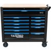 Tagred TA192, Dielenský vozík s náradím | 713 ks | veľký | 12 zásuviek | drevená doska