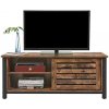 Goleto Rustikálny TV stolík 110 x 40 x 45 cm | čierno-hnedá