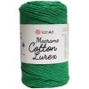Špagát Macrame Cotton Lurex Tmavo zelená 728