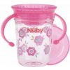 NUBY Hrnček Tritan netečúci s uškami 360°, 6 m+ ružový