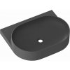 Ravak Yard umývadlo 60.5x50 cm polokrúhly klasické umývadlo-umývadlo na nábytok antracitová XJX03260002