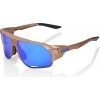 Okuliare 100% NORVIK Matte Copper Chromium - Blue Multilayer Mirror Lens