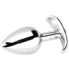 ZENN Smooth Metal Butt Plug with Diamond - Medium