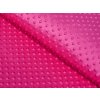 Detská látka Minky 3D bodky MKP-018 Purpurová - šírka 150 cm