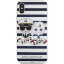 Púzdro Karl Lagerfeld Sailor Stripes TPU Case iPhone X čierne