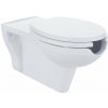 Ravak Safe wc misa s pomaly sa sklápajúcim sedadlom závesné bez oplachovacieho kruhu pre zdravotne postihnutých biela lesklá X01930