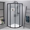 GELCO - SIGMA SIMPLY BLACK štvrťkruhová sprchová zástena 800x800, R550, číre sklo GS5580B