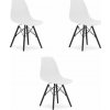 Leobert Židle OSAKA bílé / černé nohy x 3