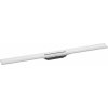 Hansgrohe RainDrain Flex - Lineárny sprchový žľab s roštom 1000 z nehrdzavejúcej ocele, k stene, skrátiteľný, matná biela 56053700