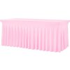 TENTino Elastický poťah SKIRTING na skladací stôl 180-183x76 cm VIAC FARIEB Farba obrusu: SVETLORUŽOVÁ / PINK