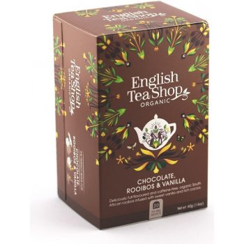 ENGLISH TEA SHOP Rooibos čokoláda a vanilka čaje 20 x 2 g