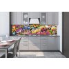 DIMEX | Fototapeta do kuchyne Graffiti KI-260-020 | 260 x 60 cm | viacfarebná + Samolepiace fototapety do kuchyne DIMEX Graffiti KI-260-020 v rozmere 260 x 60 cm