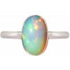 Nefertitis Opál etiópsky prsteň striebro Ag 925 R2410 - 54 mm (US 7), 2,3 g