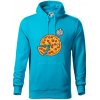 Pizza DJ Mikina pánska Cape s kapucňou Svetlý tyrkys