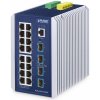 PLANET IP30 Industrial L3 16-Port Riadený Gigabit Ethernet (10/100/1000) Hliník, Modrá (IGS-6325-16T4X)
