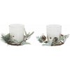 Sada sviečok DKD Home Decor Biela Vianoce 10 x 10 x 7 cm 19 x 10.5 x 7 cm (2 kusov)