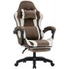 Kondela Kancelárske/herné kreslo, hnedá/biela, HOSPO