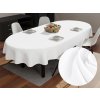 Biante Dekoračný oválny obrus Rongo RG-045 Biely 120x160 cm