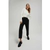 Trousers with a pleat čierna | biela S Moodo 5904152355832