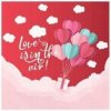 Godan Servítky Love Is In The Air červené 33x33cm 20ks