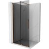 Mexen Velar sprchová stena posuvná Walk-in 85 x 200 cm, grafit 8 mm, ružové zlato - 871-085-000-43-60