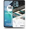Picasee silikónový prehľadný obal pre Motorola Moto G72 - Black & White geometry