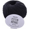 Pletacia vlna Drops COTTON MERINO UNI COLOUR 02 čierna