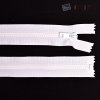 Zips kostený nedeliteľný biely, dĺžka 25 cm