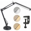 Stolná LED lampa 14W USB kresliaca podložka + klip TENIUX ČIERNA
