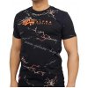 Alpha Industries Lightring AOP T tričko pánske Black/Orange Farba: čierna, Veľkosť: M