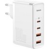 Baseus GaN2 Pro rychlonabíjecí adaptér 2x Type-C + 2x USB-A 100W bílá CCGAN2P-L02