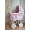 Ružový kočiarik pre dievčatká s mašľou WGUM04 ružova