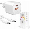 NABÍJAČKA SIEŤOVÁ USB C 20W DO TELEFÓNU UNIVERZÁLNA DEKO + KÁBEL USBC 100W