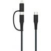 Kábel Fixed FIXDB-CCL3-GR USB-C / USB-C a Lightning 3m tmavošedý