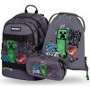 Školský set BAAGL 3 SET SKATE MINECRAFT TNT sivá,mix