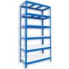 Kovový regál do technickej miestnosti Biedrax 50 x 90 x 180 cm, modrý - 6 políc biele lamino 12mm, 275 kg