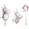 JEDNOROŽEC KÔŇ BIELY NA PALICI S KOLIESKAMI HOBBY HORSE 110CM E2234