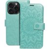 Peňaženkové puzdro Mezzo mandala zelené – Apple iPhone 15 Pro