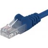 PremiumCord sputp02B patch UTP, RJ45-RJ45, level 5e, 2m, modrý
