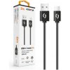 Datový kabel ALIGATOR 2A USB-C 2m, černý DAKA009