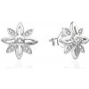 Agato Půvabné stříbrné náušnice Květiny AGT-E259PW