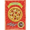 Ceduľa Restaurant Menu - Pizza Vintage style 30cm x 20cm Plechová tabuľa