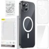Pouzdro na telefon Baseus Magnetic Crystal Clear pro iPhone 13 (průhledné) s ochranným krytem displeje z tvrzeného skla a čisticí sadou